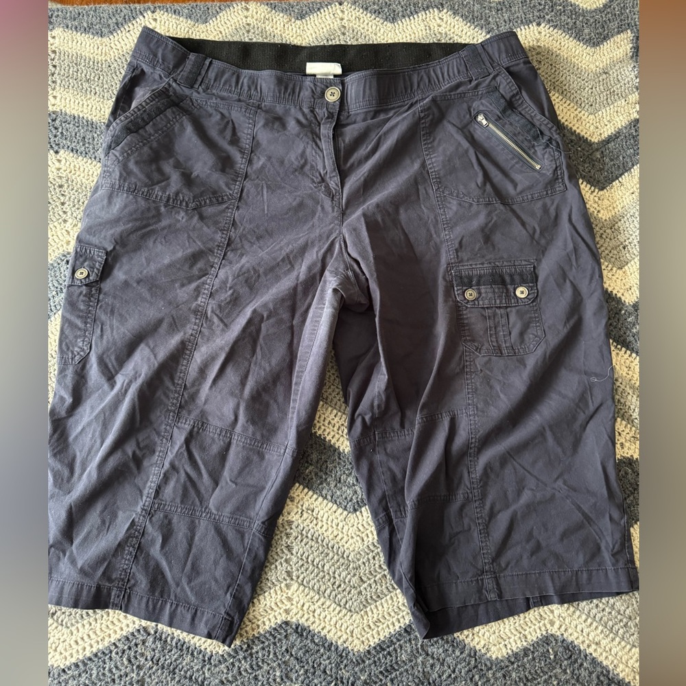 Women casual cropped cargo pants